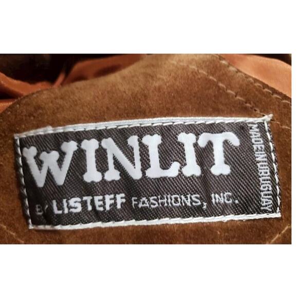 Vintage Winlit Suede Blazer Women’s Size S – Rich Brown Leather Classic - Picture 2 of 10